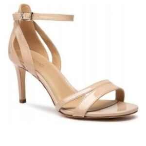 New MICHAEL Michael Kors Kimberly Patent Leather Ankle Strap Dress Sandals  9.5